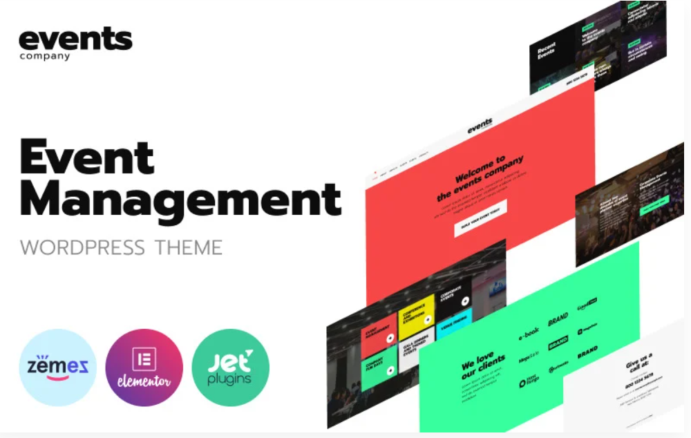 Events company - Innovative Template For Event Management Website